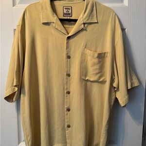 Tommy Bahama Men's Casual Yellow Button Down Shirt